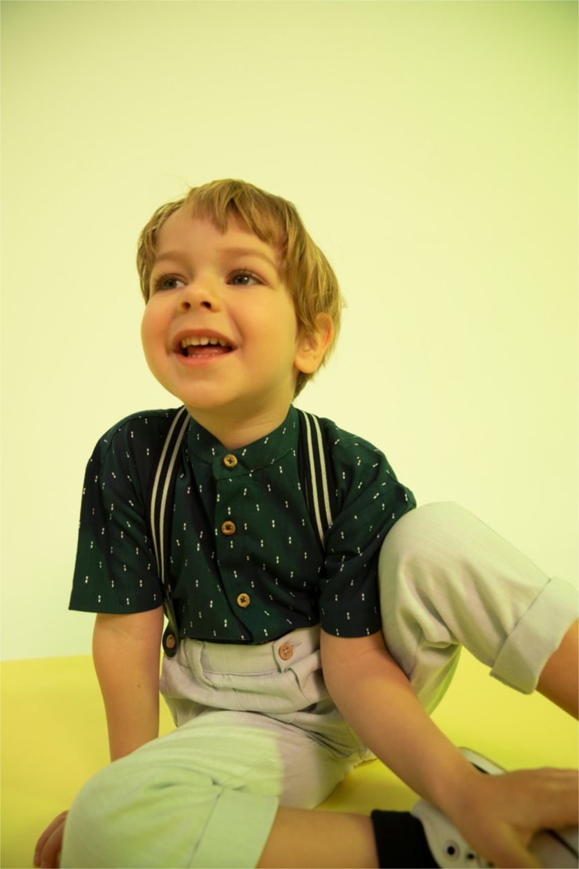 BÉBÉ GARÇON Bleu Foncé Chemise à manches courtes à manches courtes pour bébé garçon