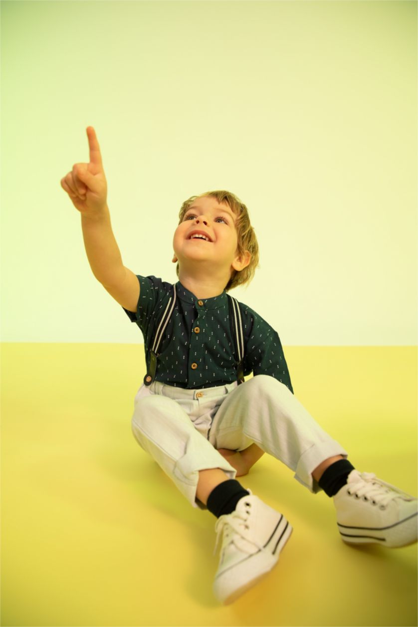 BÉBÉ GARÇON Bleu Foncé Chemise à manches courtes à manches courtes pour bébé garçon