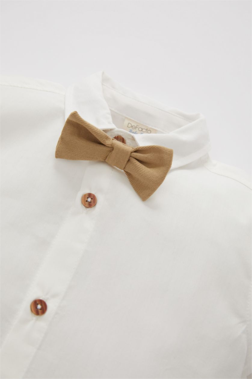 BÉBÉ GARÇON Écru Ensemble chemise à manches longues et pantalon avec nœud papillon pour bébé garçon