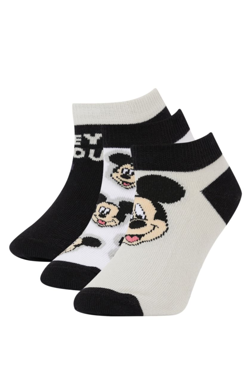 Erkek Çocuk - Genç Erkek Karma Erkek Çocuk Disney Mickey & Minnie 3'lü Pamuklu Patik Çorap