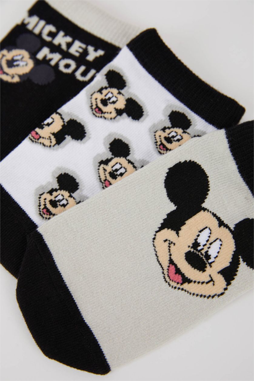 Erkek Çocuk - Genç Erkek Karma Erkek Çocuk Disney Mickey & Minnie 3'lü Pamuklu Patik Çorap