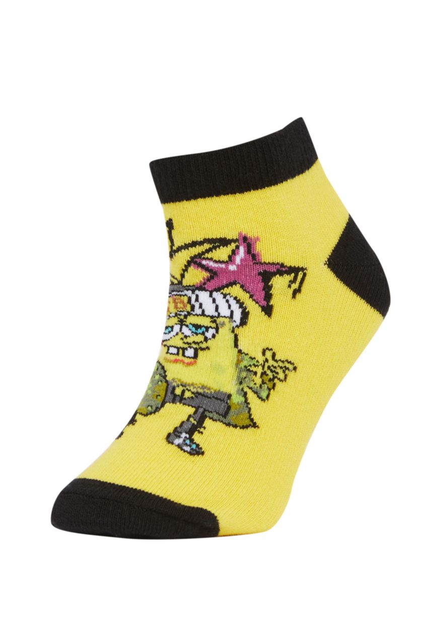 Erkek Çocuk - Genç Erkek Karma Erkek Çocuk SpongeBob 3'lü Pamuklu Patik Çorap