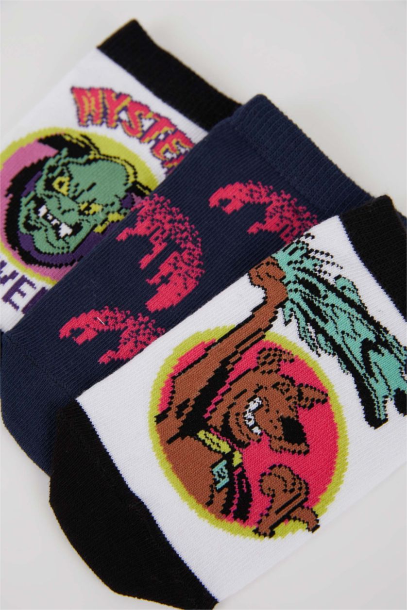 BOYS & TEENS MIXED Boy Scooby Doo Licensed Cotton 3 Pack Short Socks
