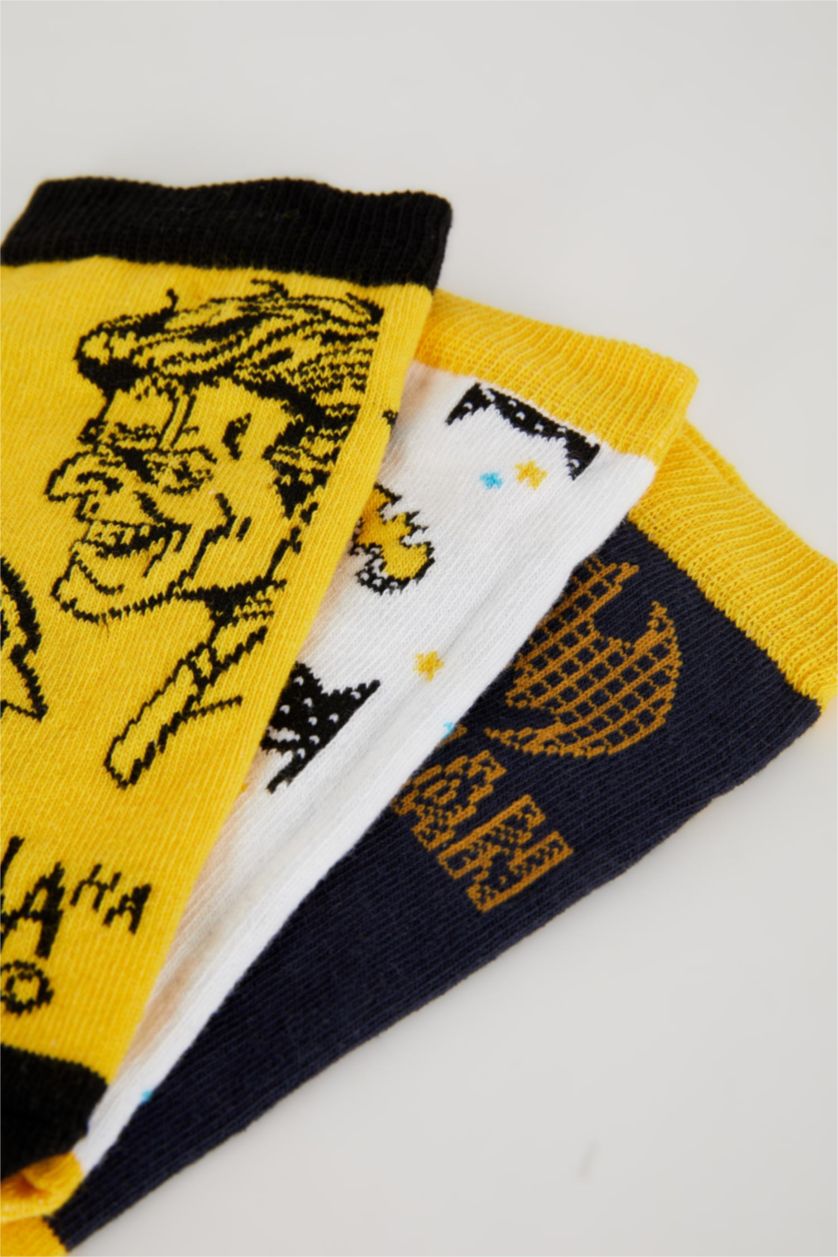 BOYS & TEENS Karma Boy Batman Licensed Cotton 3 Pack Short Socks