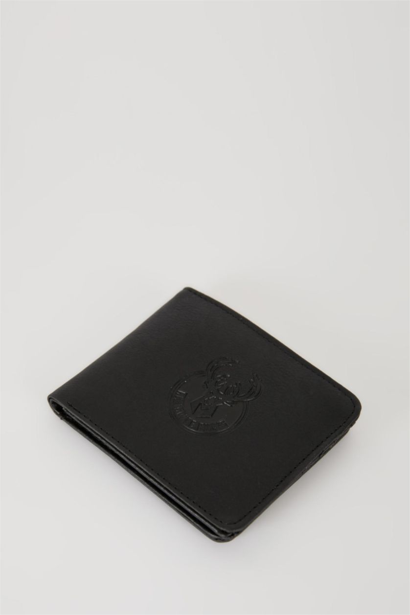 MAN Black Men's NBA Milwaukee Bucks Licensed Faux Leather Wallet