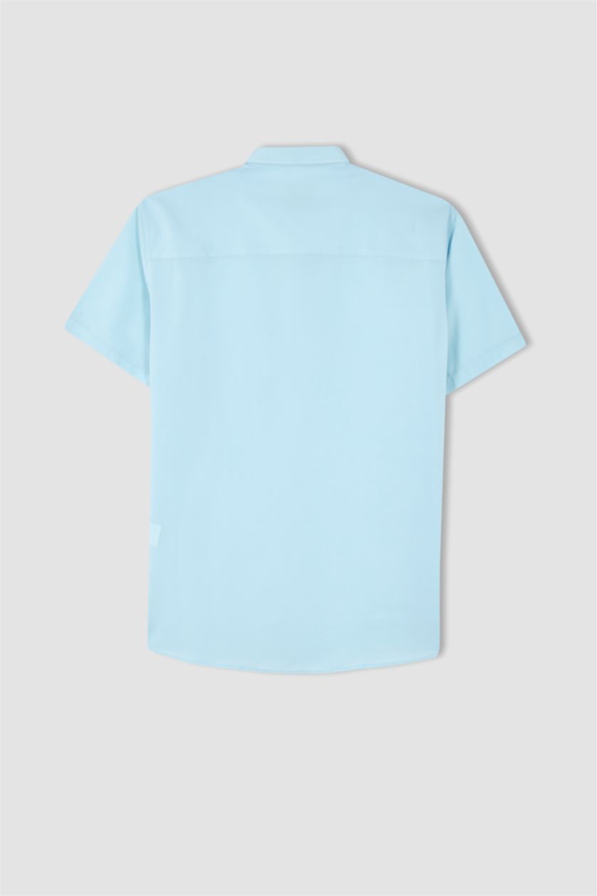 رجال أكوا قميص بولو بقصة عادية وأكمام قصيرة