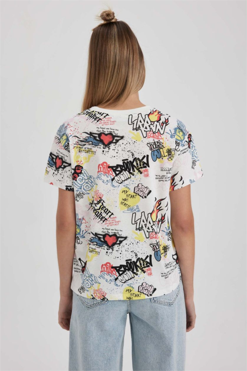 WOMAN White Cool Regular Fit Crew Neck Cotton T-Shirt