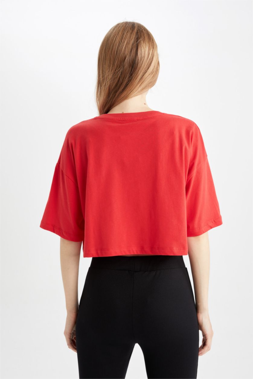 WOMAN Red Coool Loose Fit Short Sleeve T-Shirt