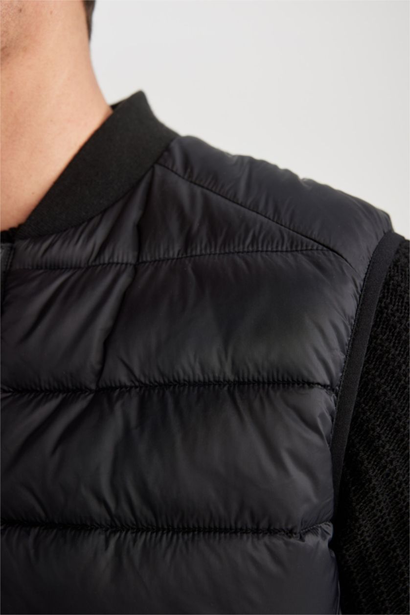 HOMME Noir Gilet Léger À La Coupe Ajustée Et İmperméable