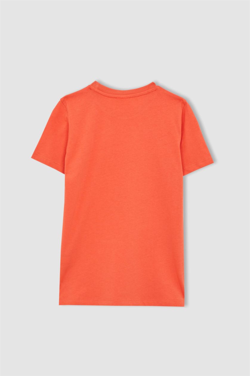 BOYS & TEENS Orange Boy Regular Fit Short Sleeve Los Angeles Print T-Shirt