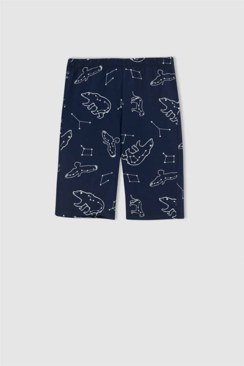 BOYS & TEENS NAVY Boy Regular Fit Short Sleeve Printed Pyjama Set