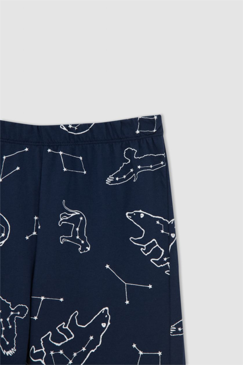 BOYS & TEENS NAVY Boy Regular Fit Short Sleeve Printed Pyjama Set