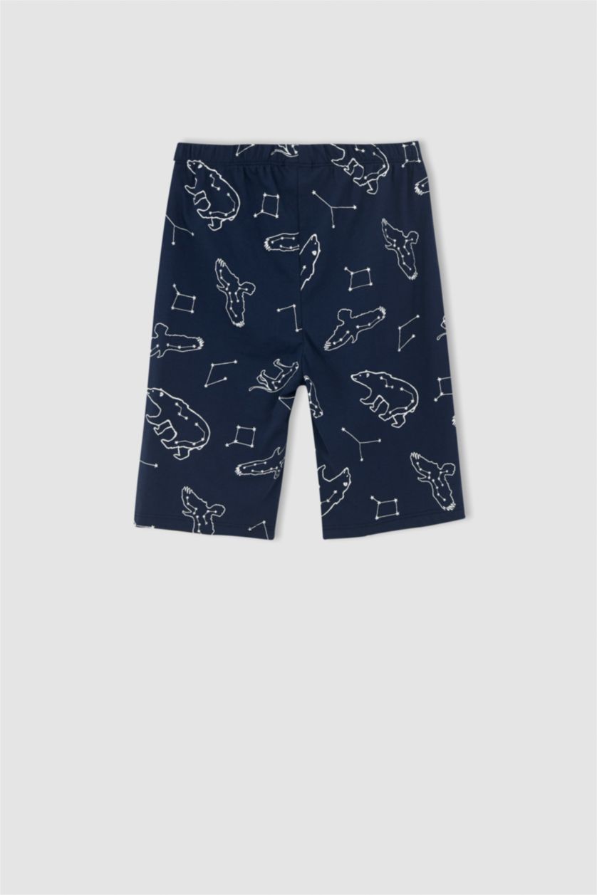 BOYS & TEENS NAVY Boy Regular Fit Short Sleeve Printed Pyjama Set