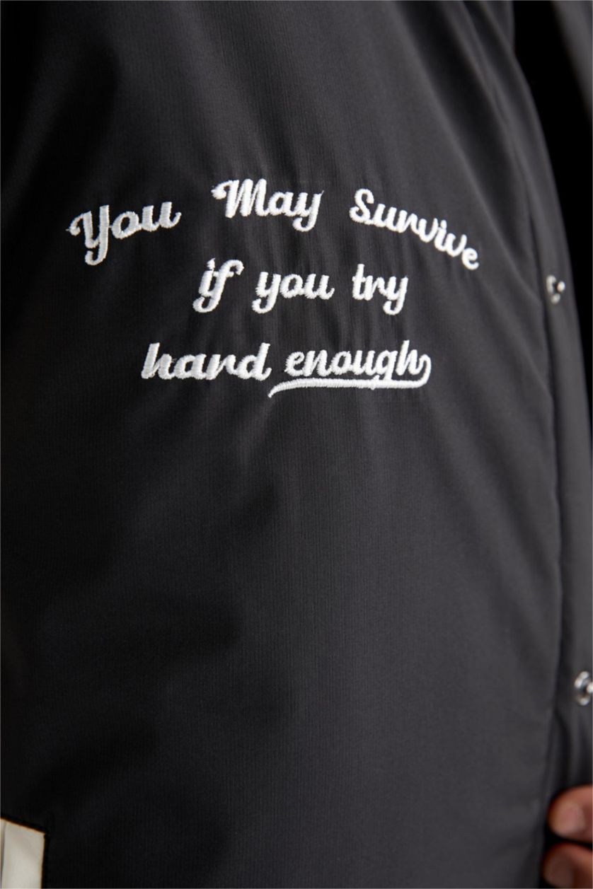 Мужчины Черный Бомбер оверсайз