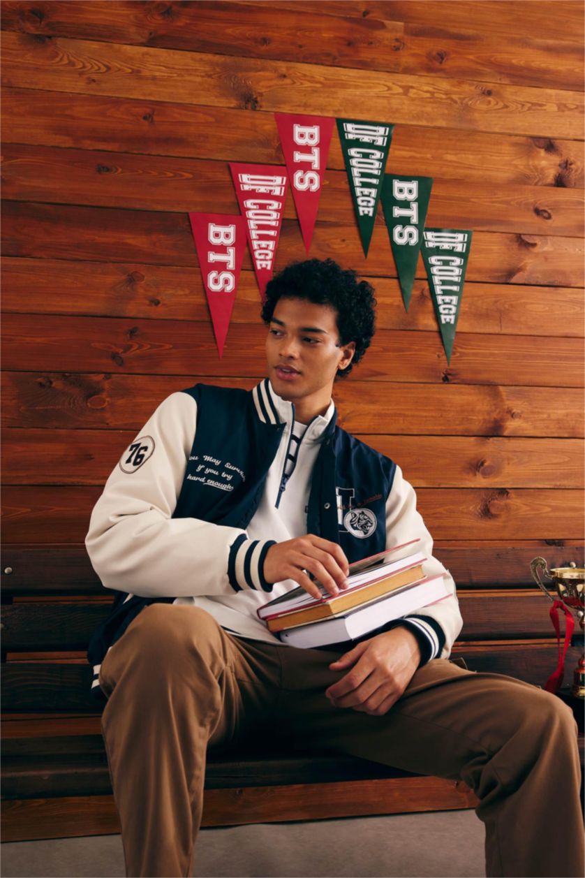 MAN NAVY Water Repellent Oversize Fit Puffer Jacket