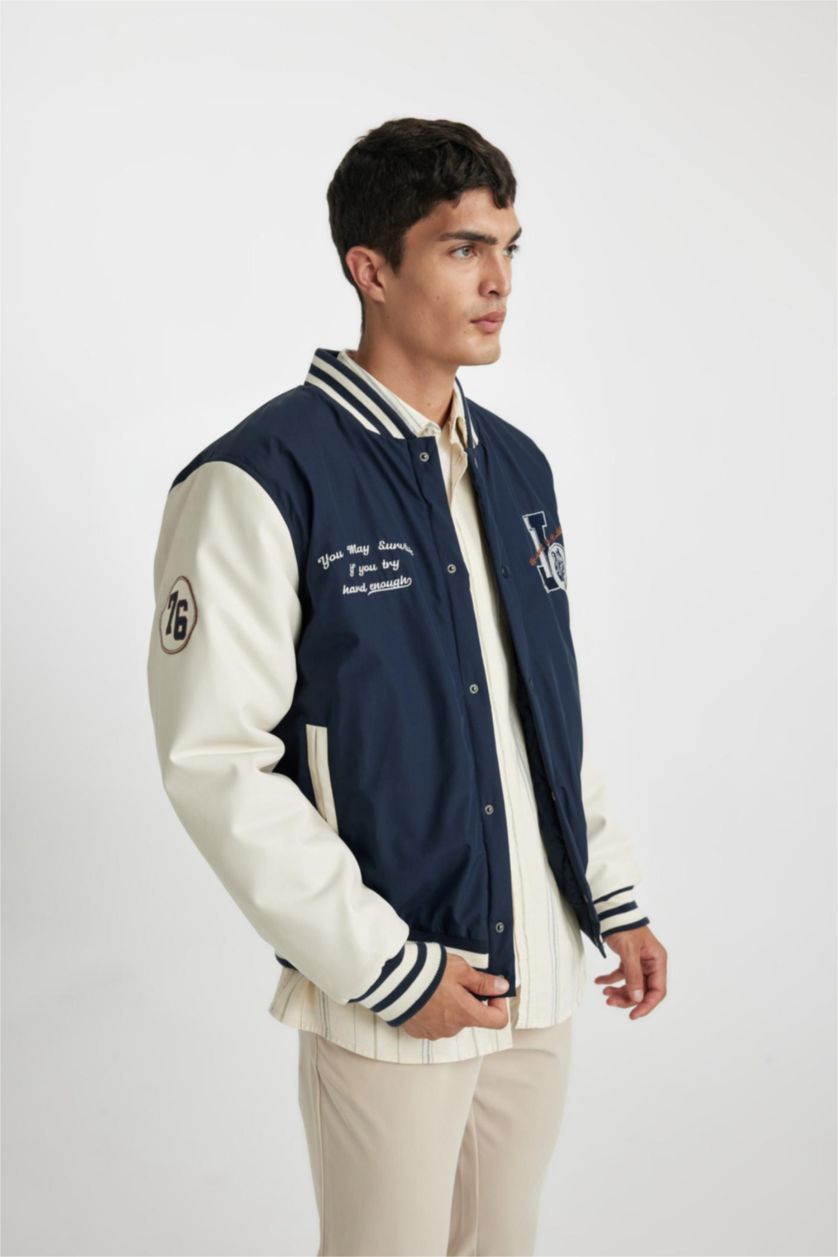 MAN NAVY Water Repellent Oversize Fit Puffer Jacket