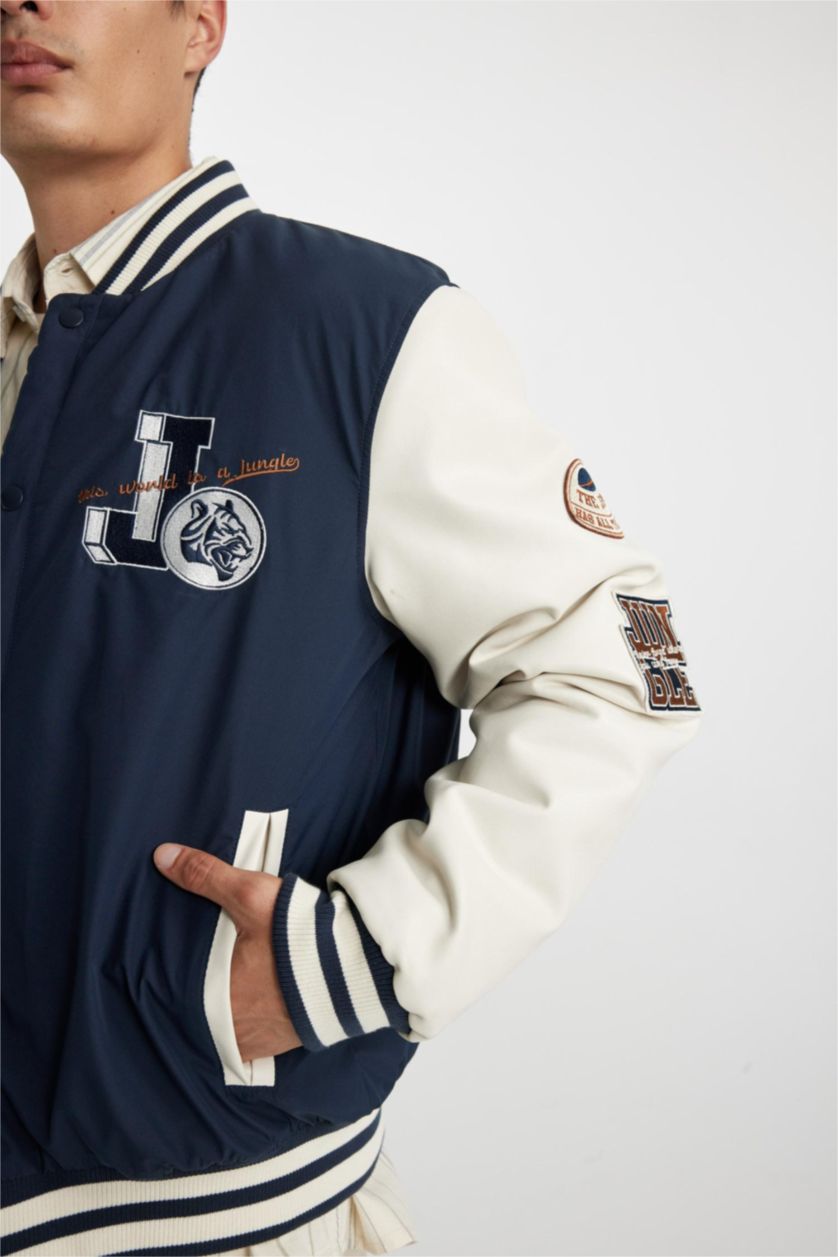 MAN NAVY Water Repellent Oversize Fit Puffer Jacket