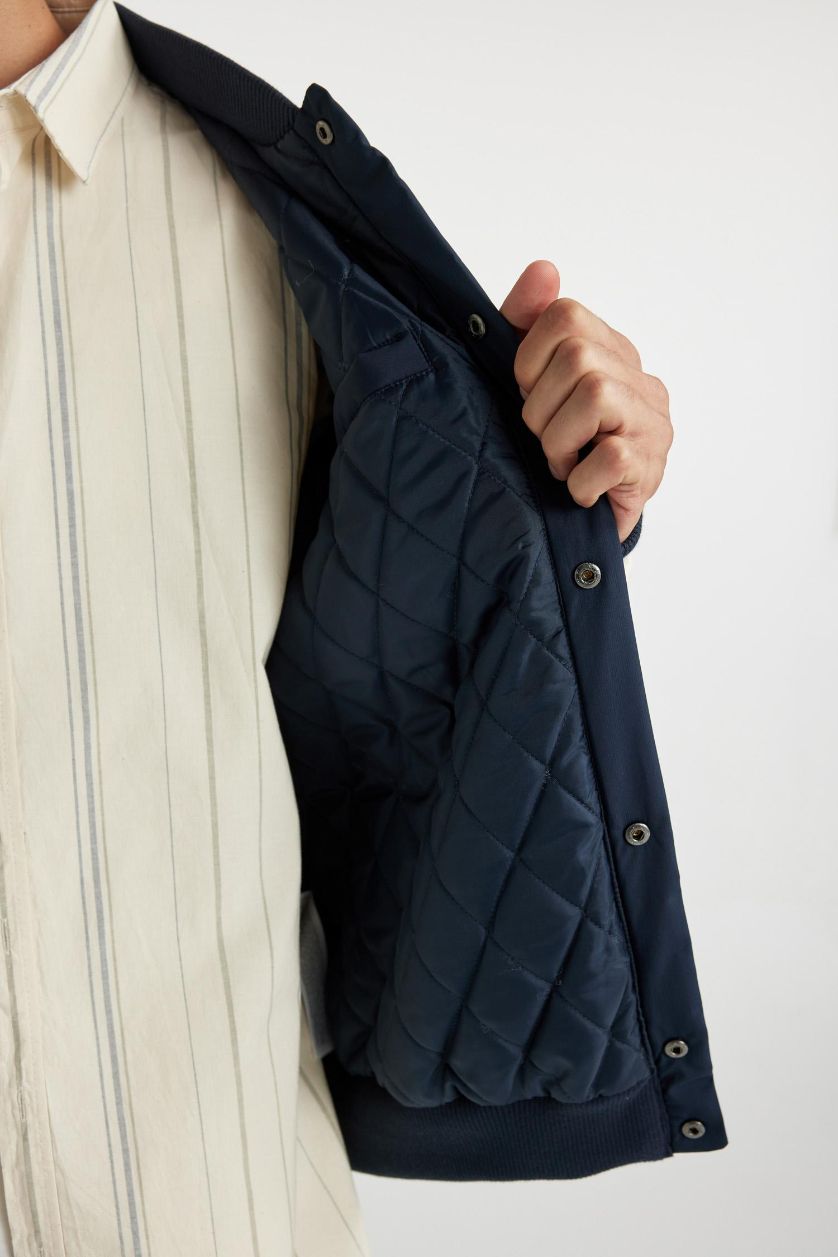 MAN NAVY Water Repellent Oversize Fit Puffer Jacket