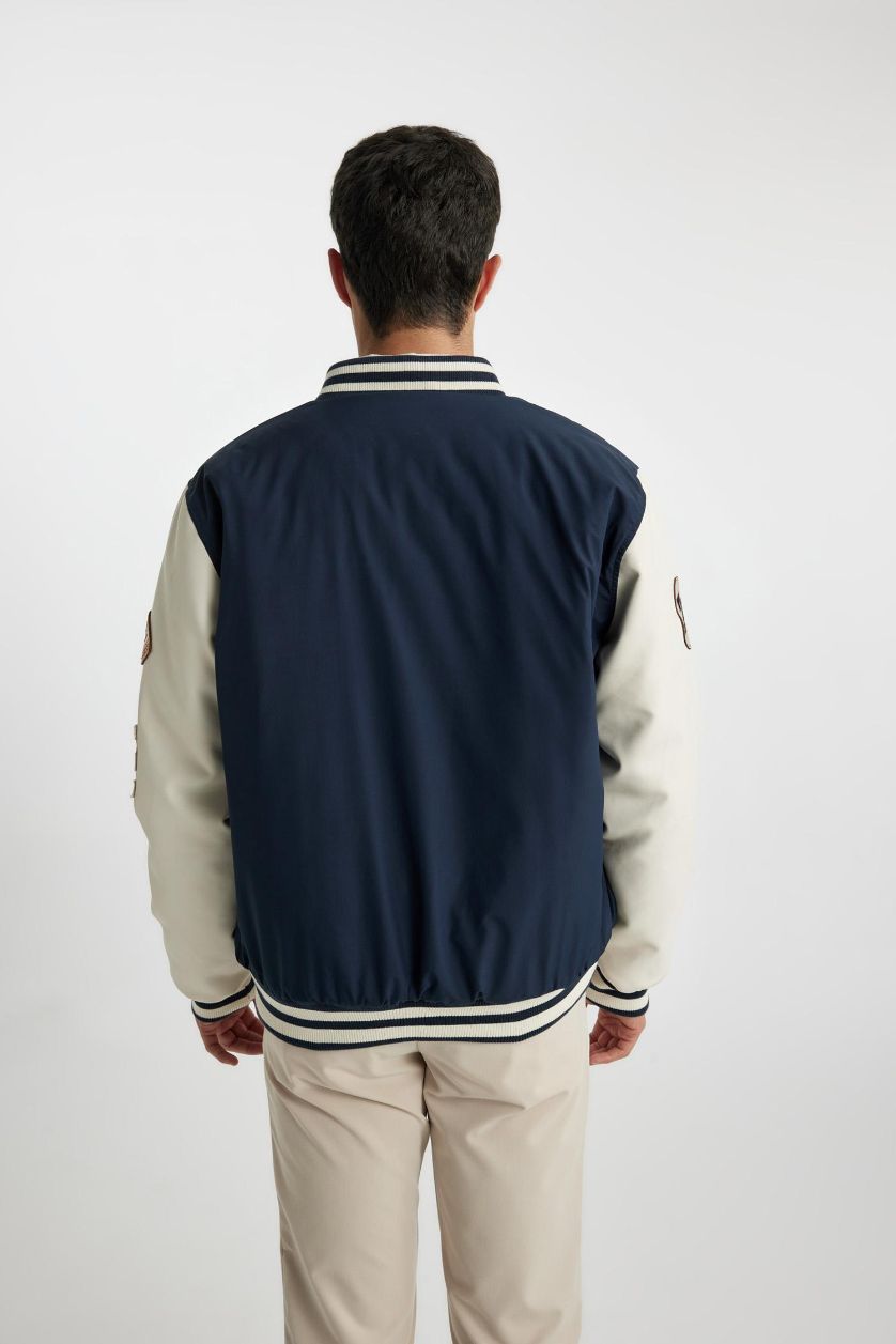 MAN NAVY Water Repellent Oversize Fit Puffer Jacket