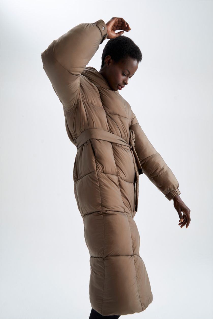 WOMAN Brown Regular Fit Coat