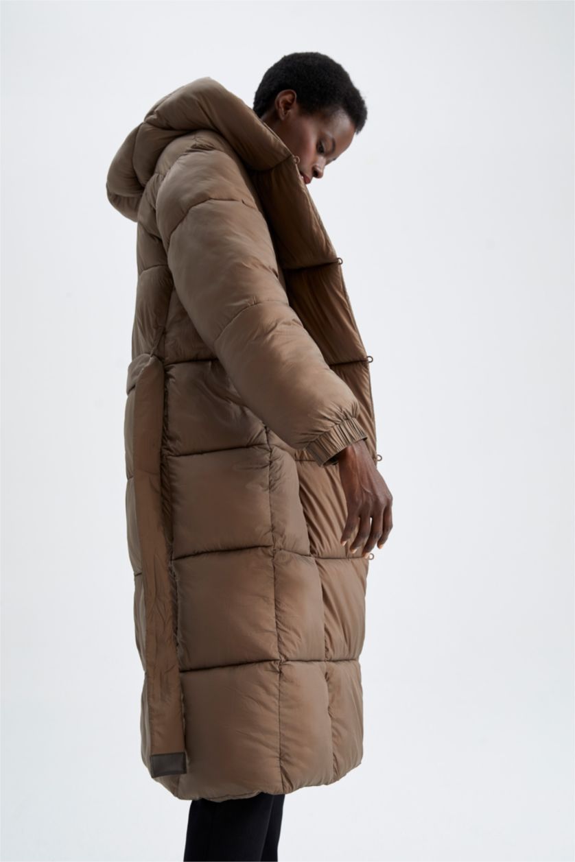 WOMAN Brown Regular Fit Coat