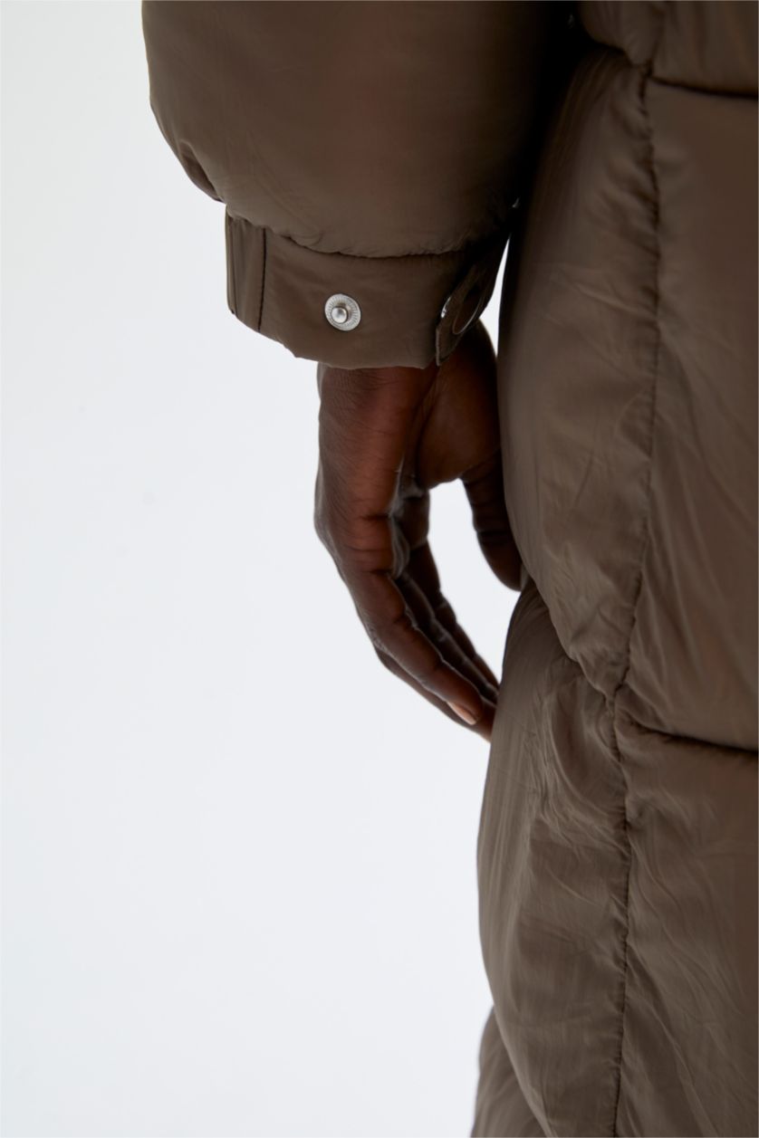 WOMAN Brown Regular Fit Coat