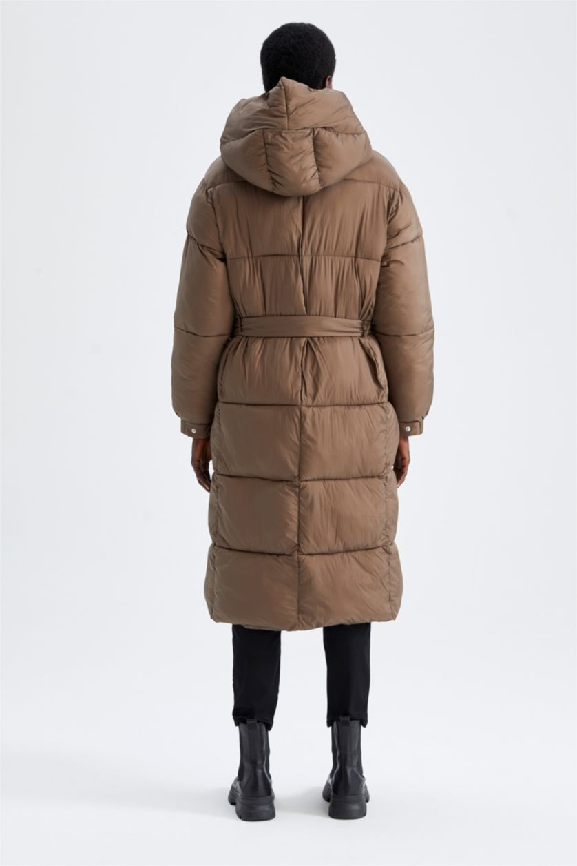 WOMAN Brown Regular Fit Coat