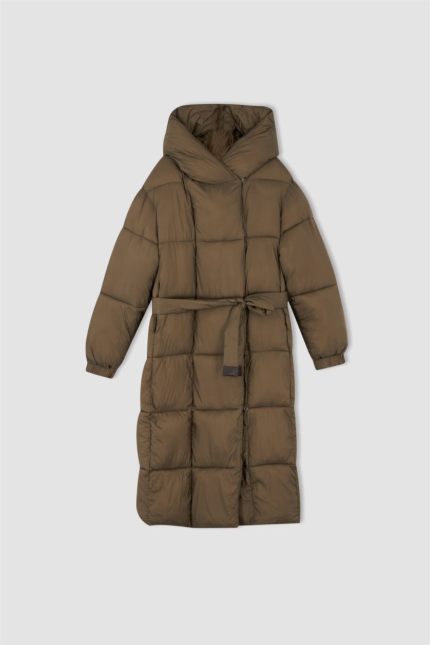 WOMAN Brown Regular Fit Coat