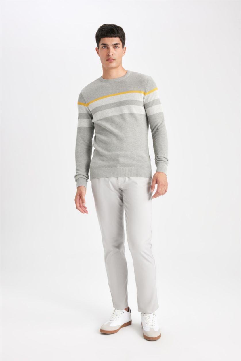 MAN Grey Melange Standard Fit Knitwear Pullover