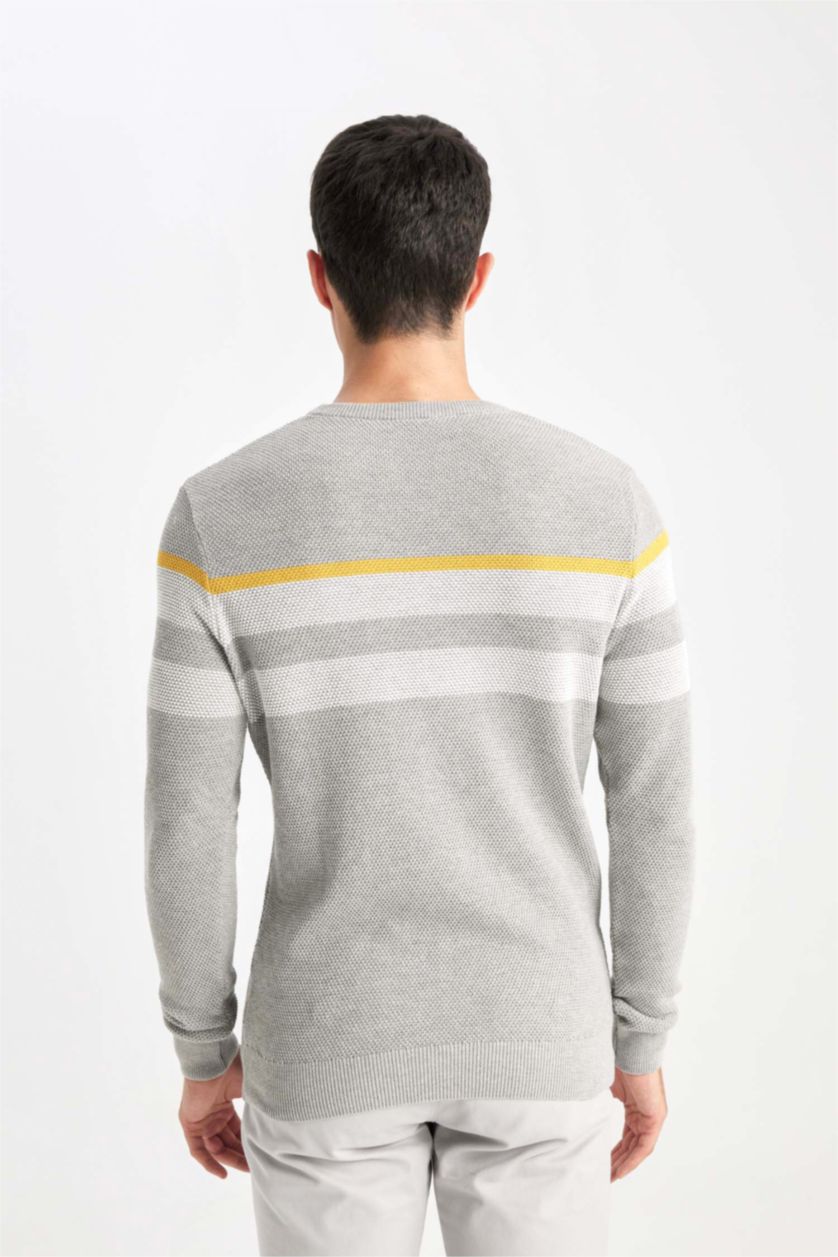 MAN Grey Melange Standard Fit Knitwear Pullover