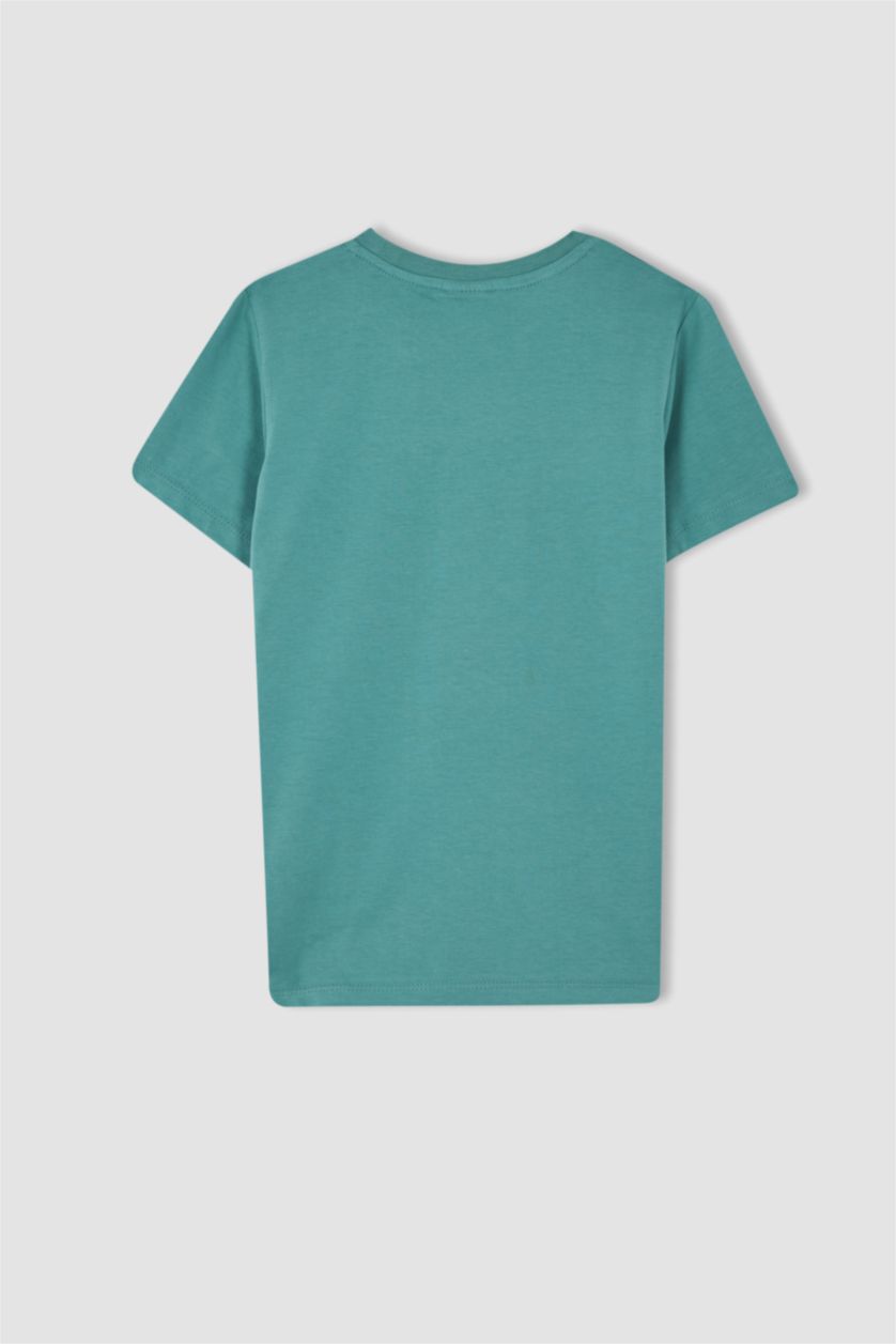 BOYS & TEENS Green Boy Regular Fit Short Sleeve Slogan Print T-Shirt