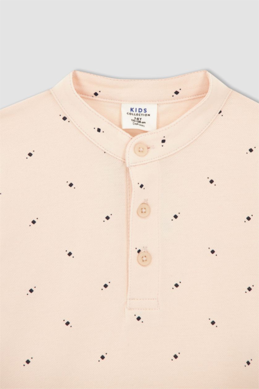 BOYS & TEENS Light Salmon Boy Regular Fit Short Sleeve Printed T-Shirt