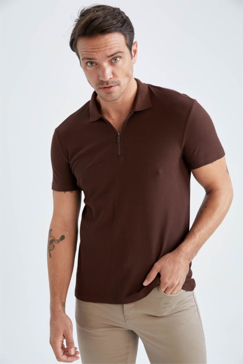HOMME Marron Polo Homme