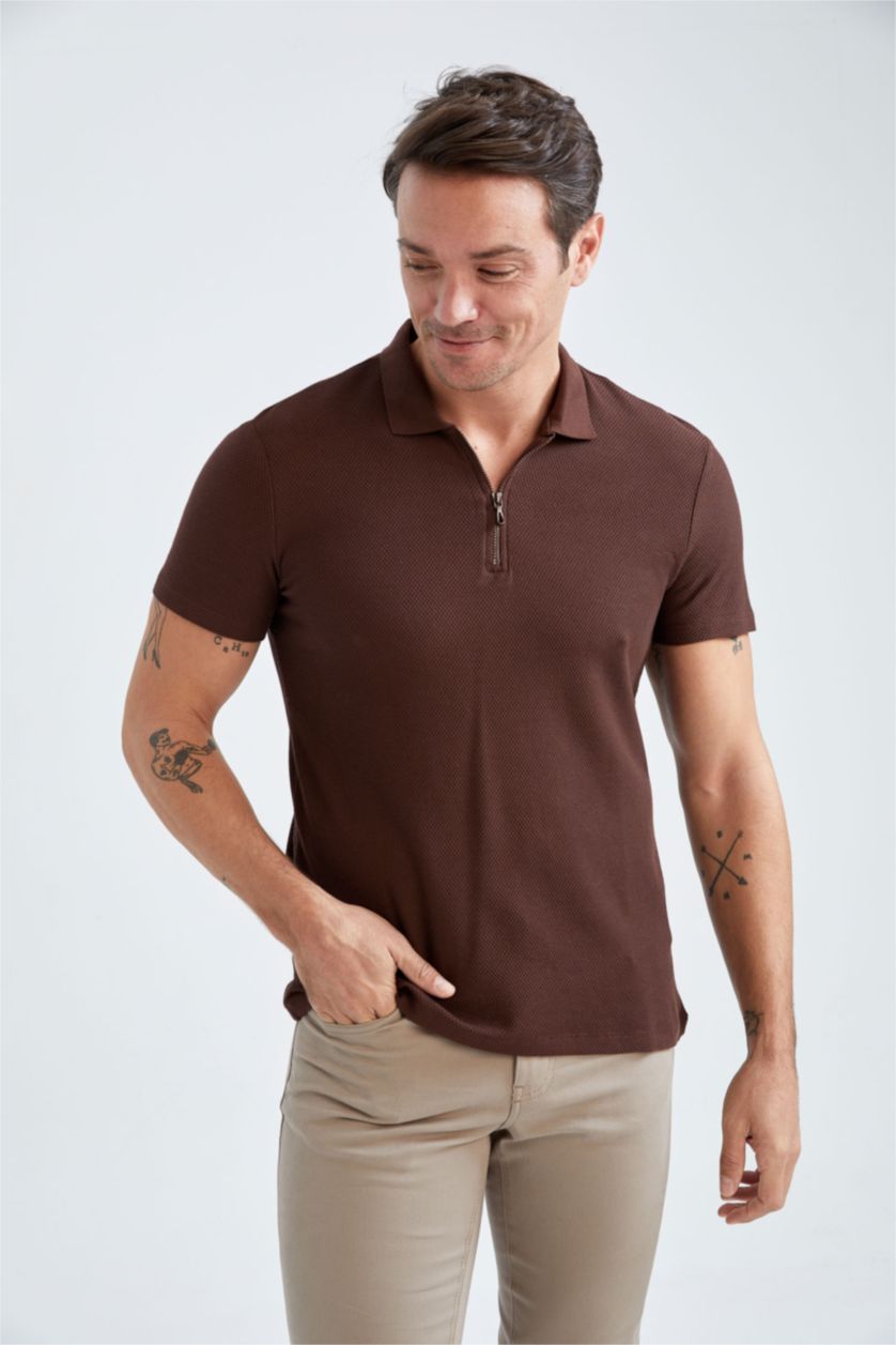 HOMME Marron Polo Homme