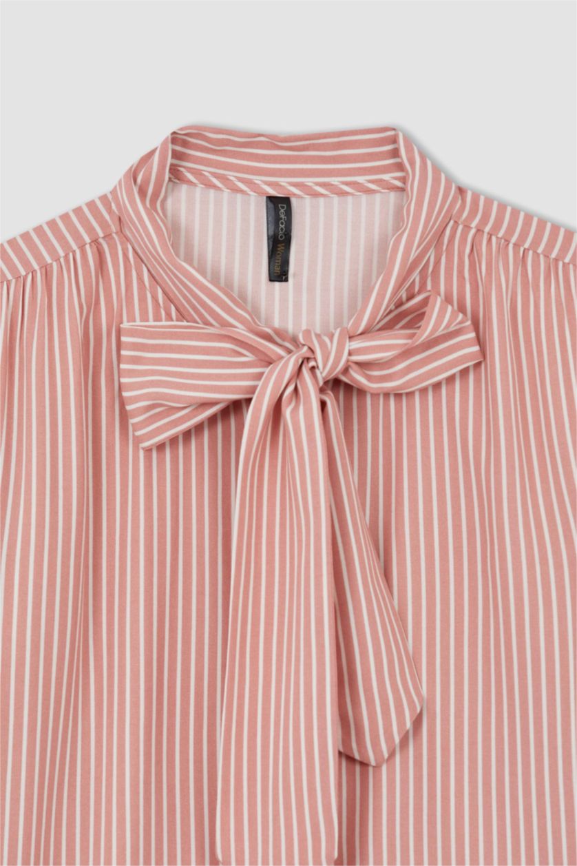 WOMAN Light Pink Regular Fit Printed Long Sleeve Tunic