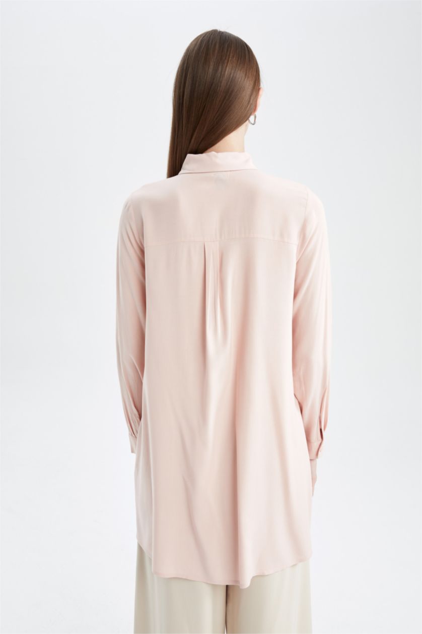 FEMME Orange Tunique À Manches Longues Coupe Régulière