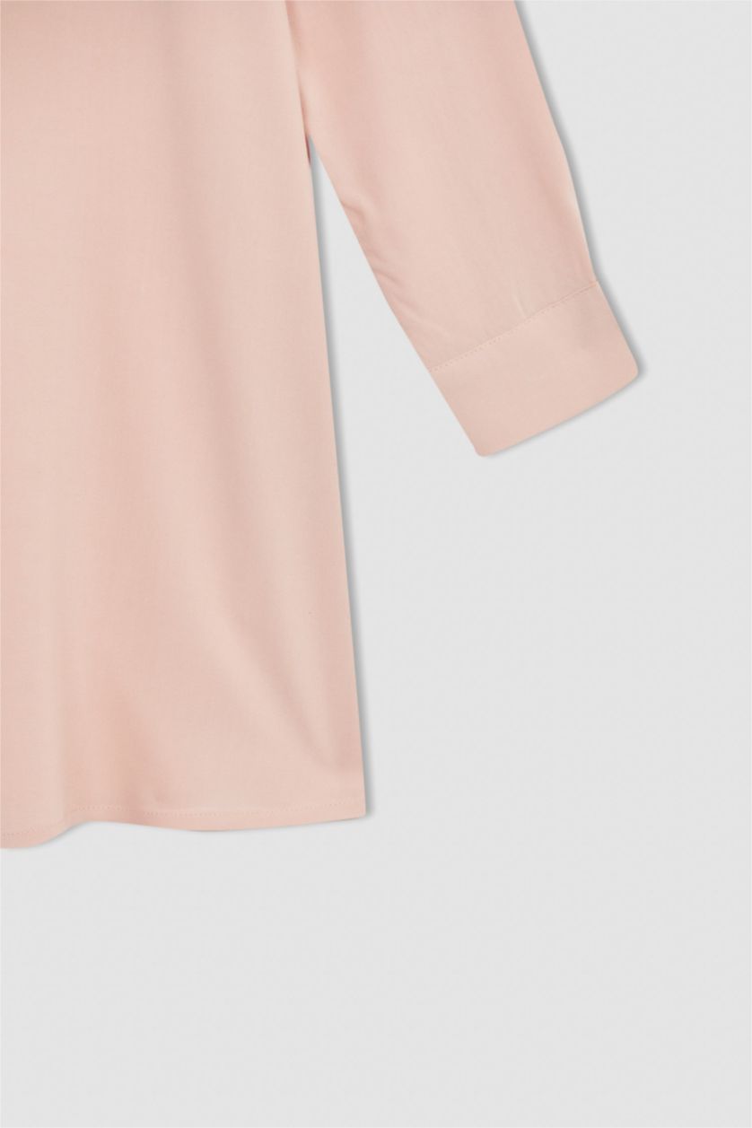 FEMME Orange Tunique À Manches Longues Coupe Régulière