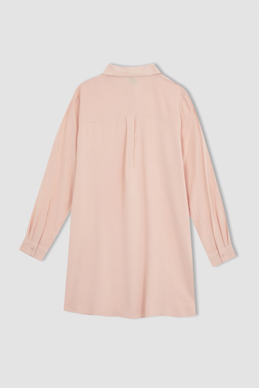 FEMME Orange Tunique À Manches Longues Coupe Régulière