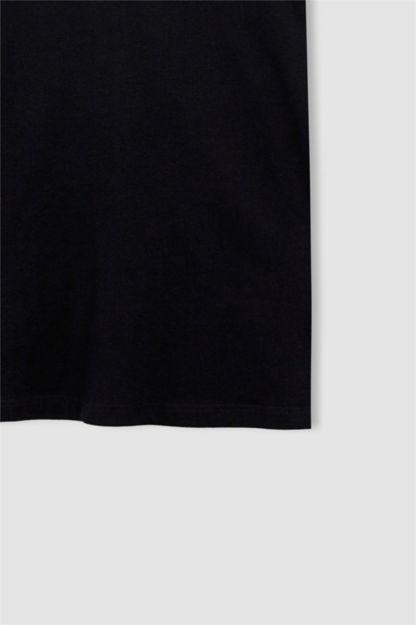 نساء أسود Regular Fit Short Sleeve Tunic