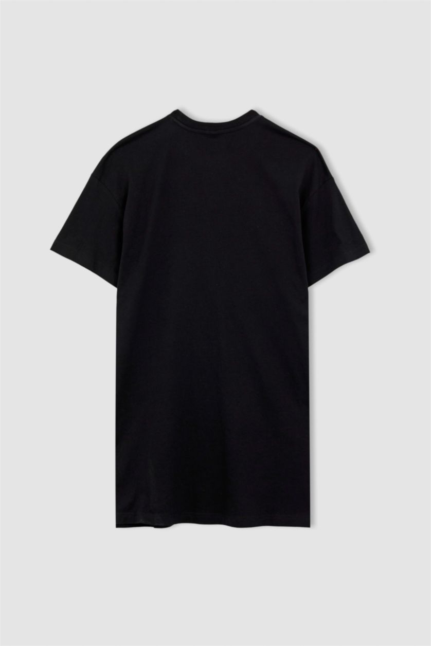 نساء أسود Regular Fit Short Sleeve Tunic