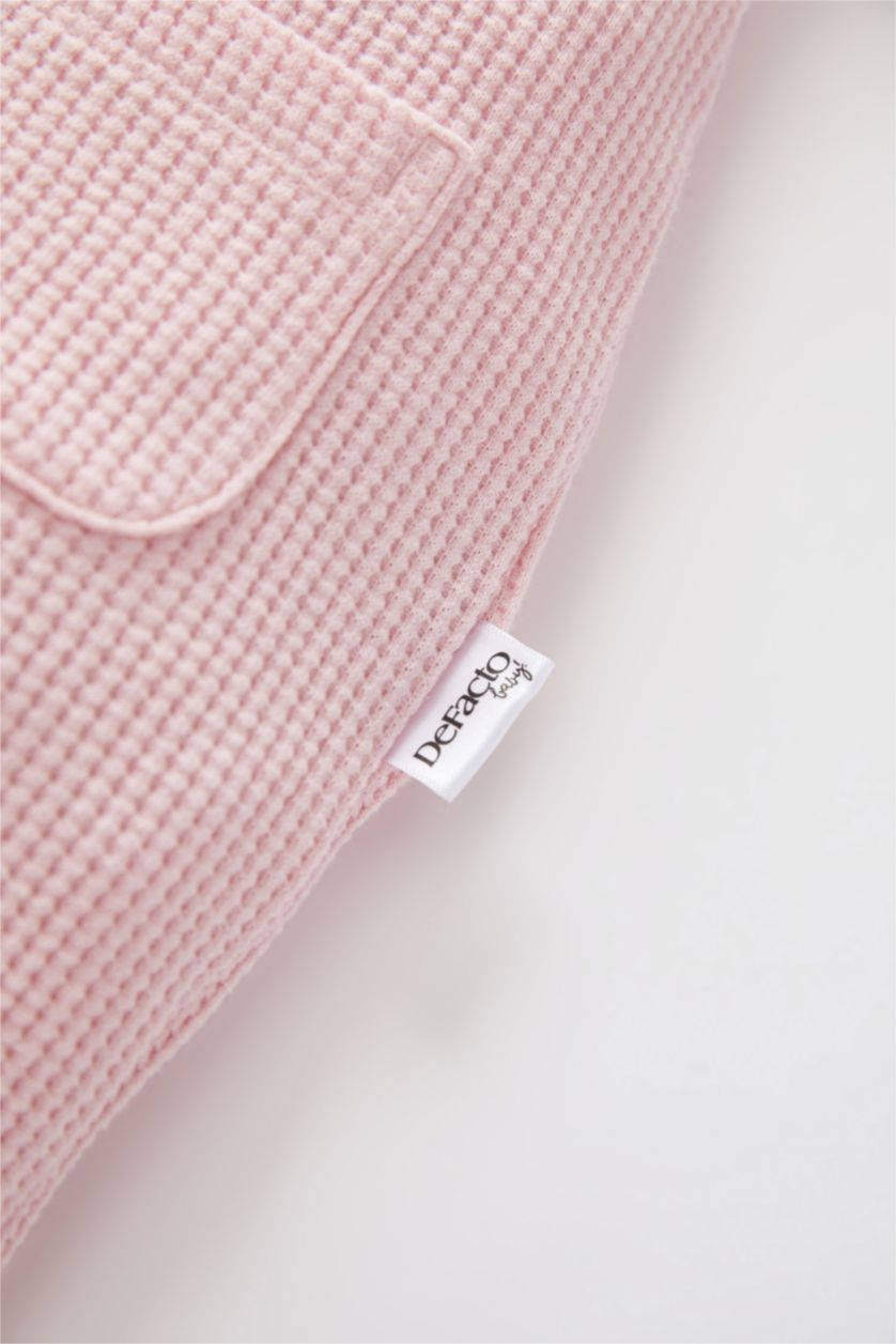 طفلة صغيرة زهري فاتح أفرول بناتي قصير بجيب مزخرف