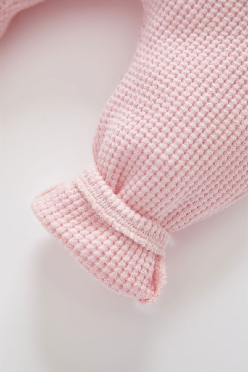 طفلة صغيرة زهري فاتح أفرول بناتي قصير بجيب مزخرف