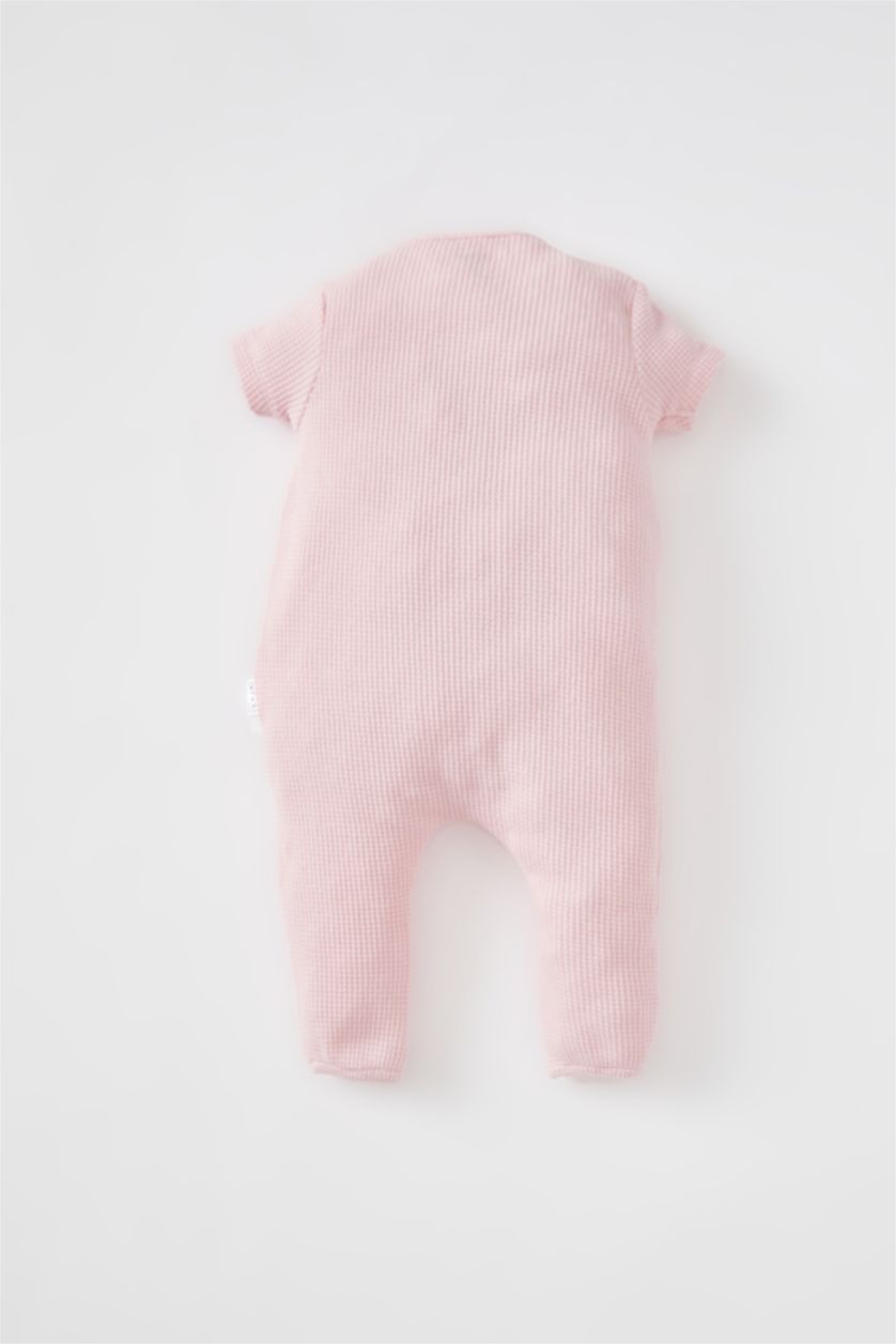 طفلة صغيرة زهري فاتح أفرول بناتي قصير بجيب مزخرف