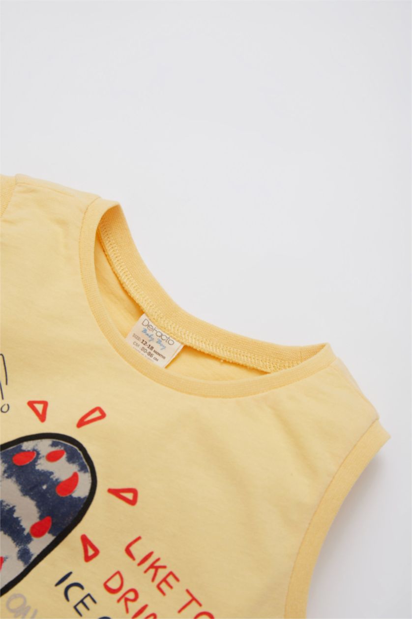 BÉBÉ GARÇON Jaune Clair Débardeur à coupe régulière et à Col rond pour Bébé Garçon