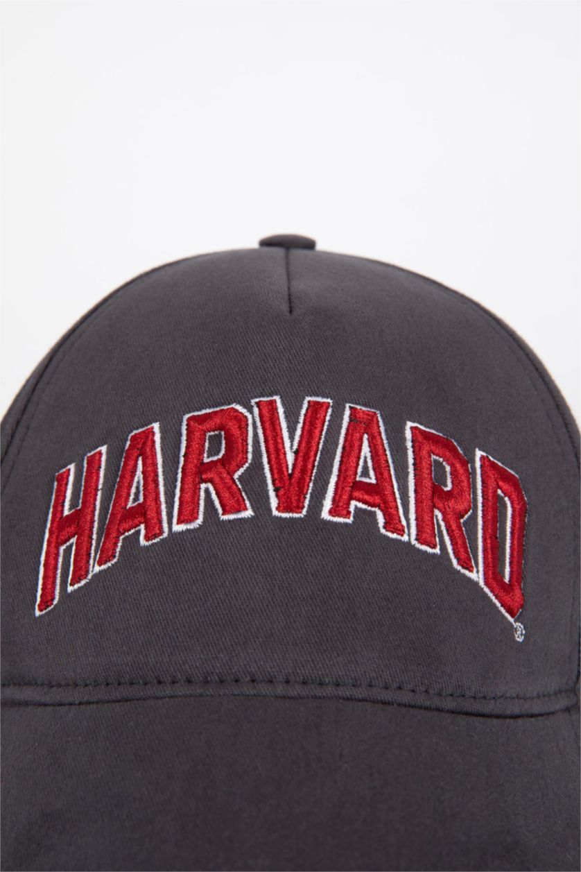 MAN Grey Men Harvard University Licensed Embroidered Cotton Cap Hat