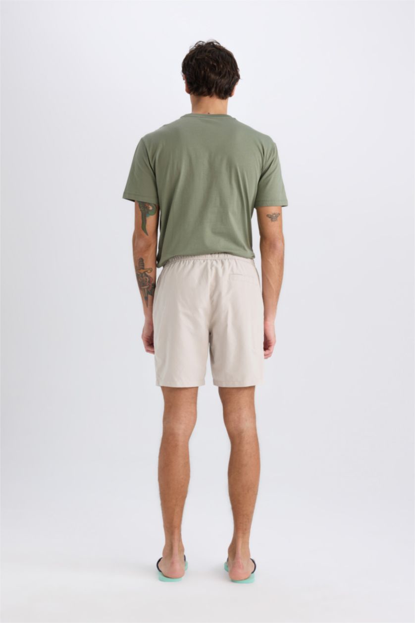 Erkek Kum File Astarlı Hızlı Kuruyan Kısa Boy Deniz Şortu