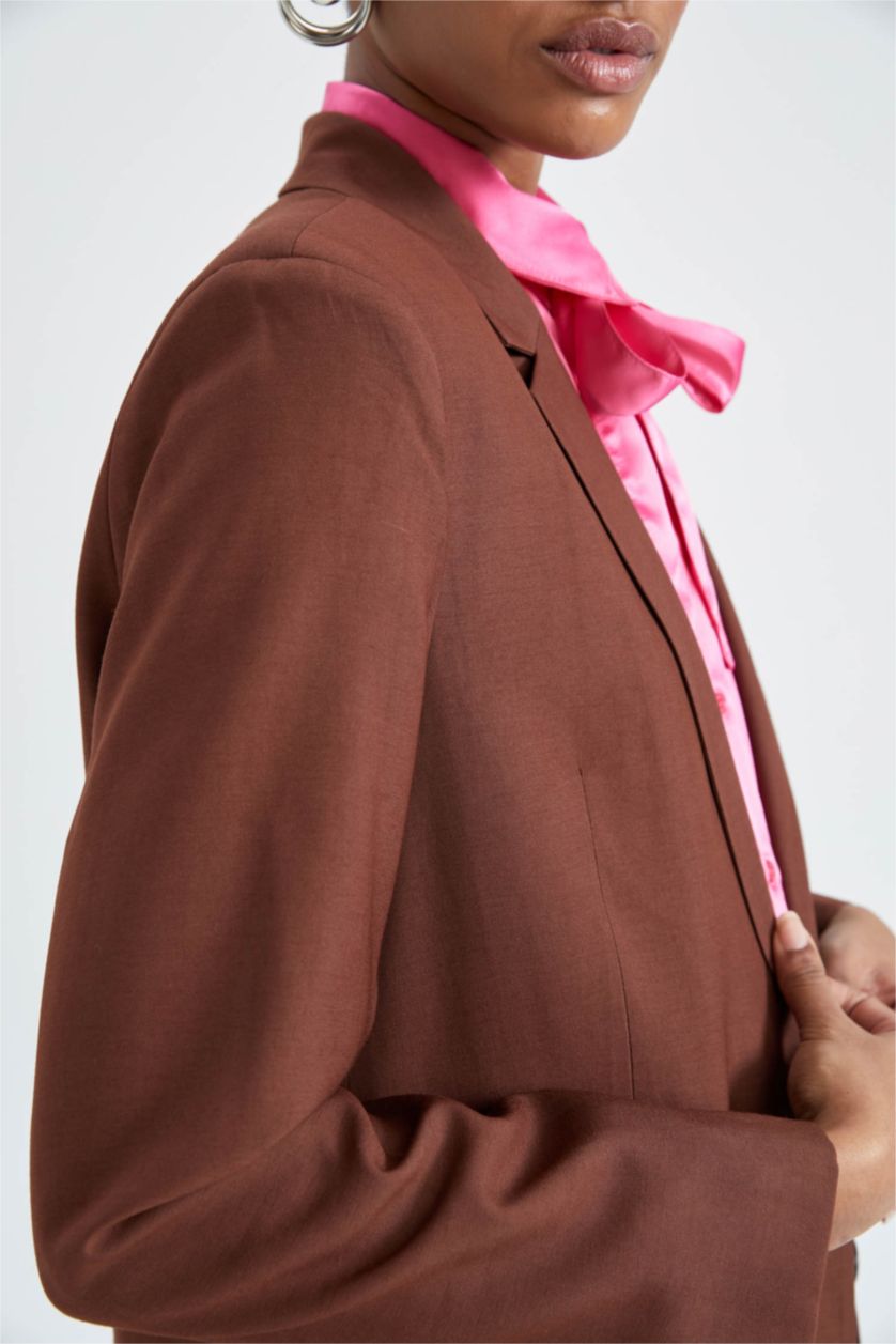 FEMME Marron Blazer Coupe Oversize