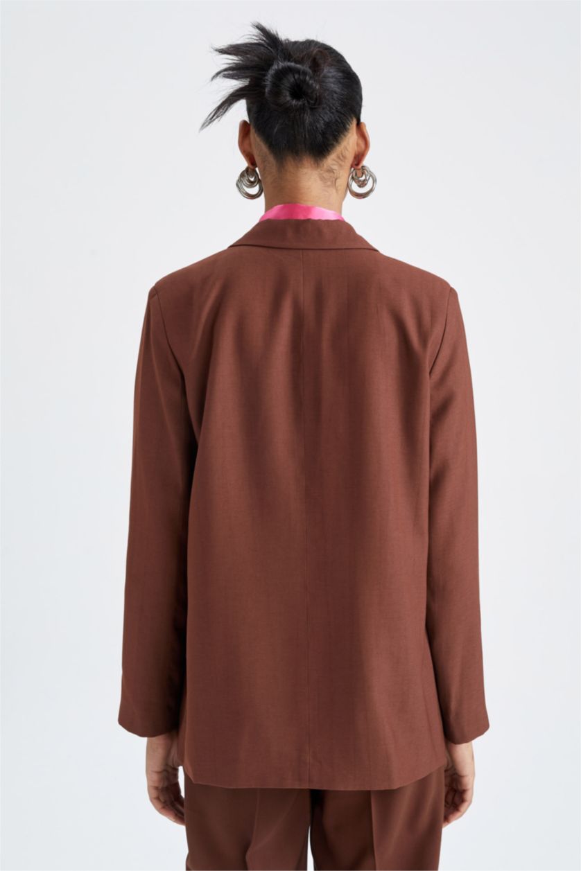 FEMME Marron Blazer Coupe Oversize