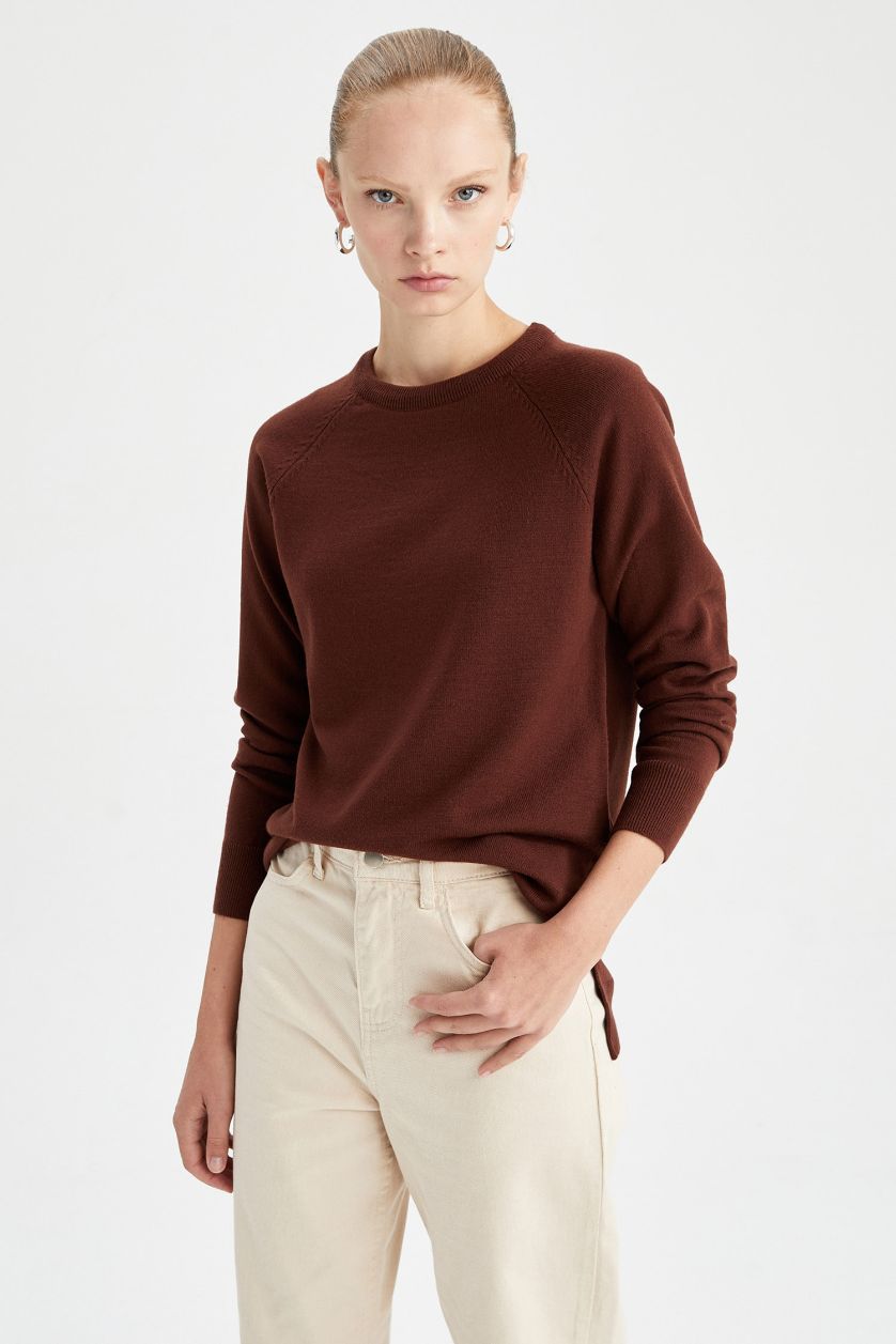 WOMAN Brown Relax Fit Pullover