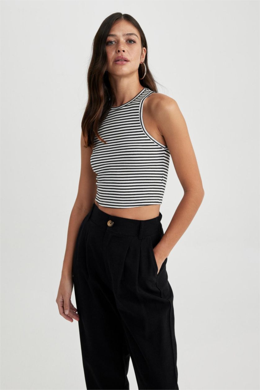 FEMME Blanc Coupe Slim
